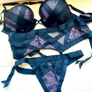 Victoria secret bombshell sequin set Rare